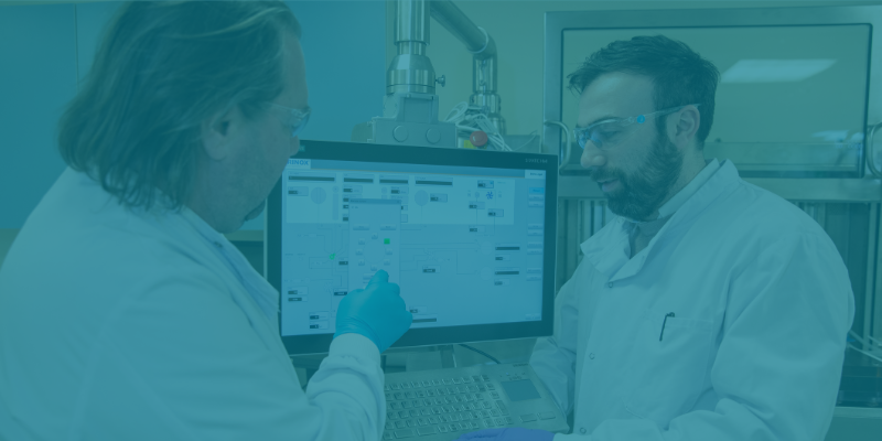 RNA lab with 2 male scientists